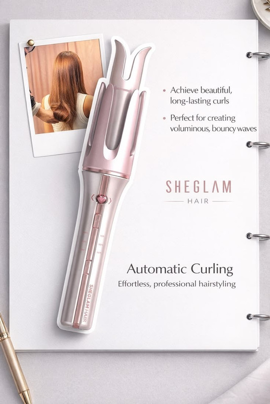 دستگاه کِرلی صورتی اورجینال شیگلم🎀☁️(Sheglam)