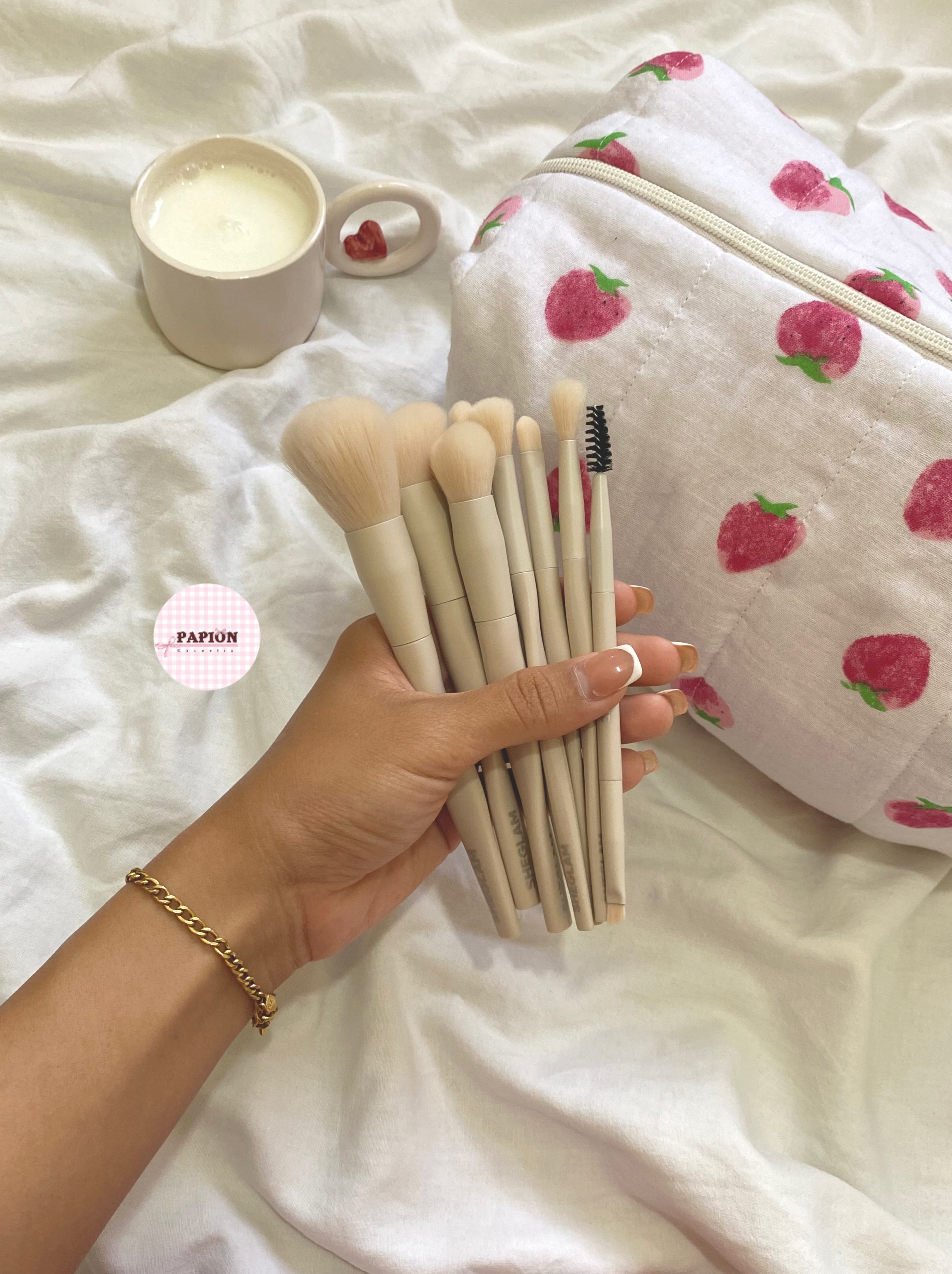 🍨ست براش اورجینال 8 تیکه شیگلم(Sheglam)کِرم رنگ