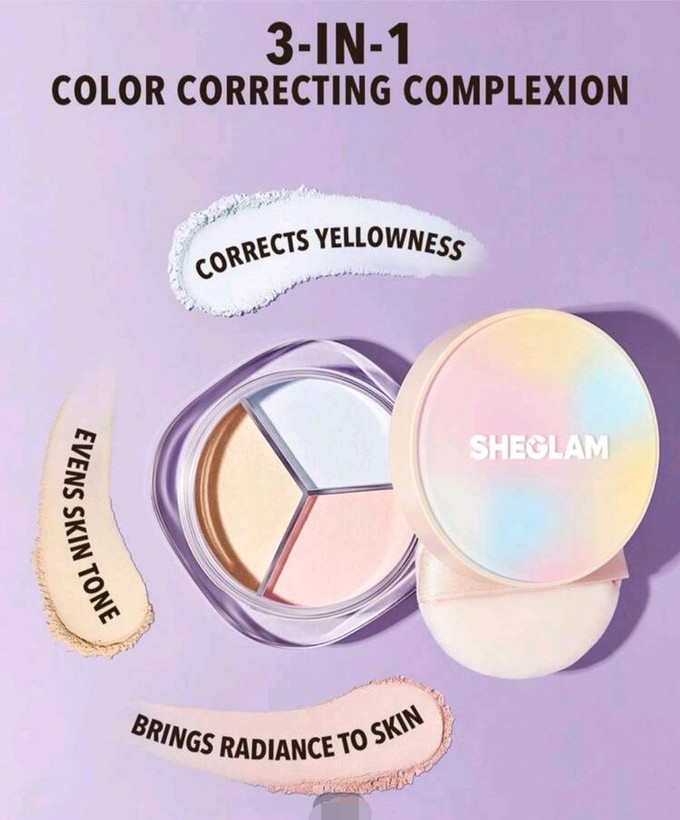 🐇پودر فیکس اورجینال ۳ در ۱ شیگلم(Sheglam) ۳ رنگ، مدل Radiance Ring