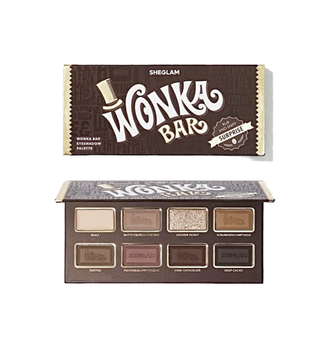 🍫پلت سایه اورجینال شیگلم(Sheglam) ۸ رنگ، مدل ویلی ونکا Wonka bar