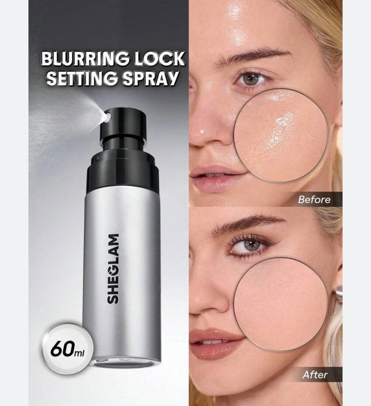 🩶اسپری فیکس ماتکننده نقرهای اورجینال شیگلم | SHEGLAM Matte Fresh Setting Spray مدل Camera On Blurring Waterproof | نقد و بررسی + نحوه استفاده