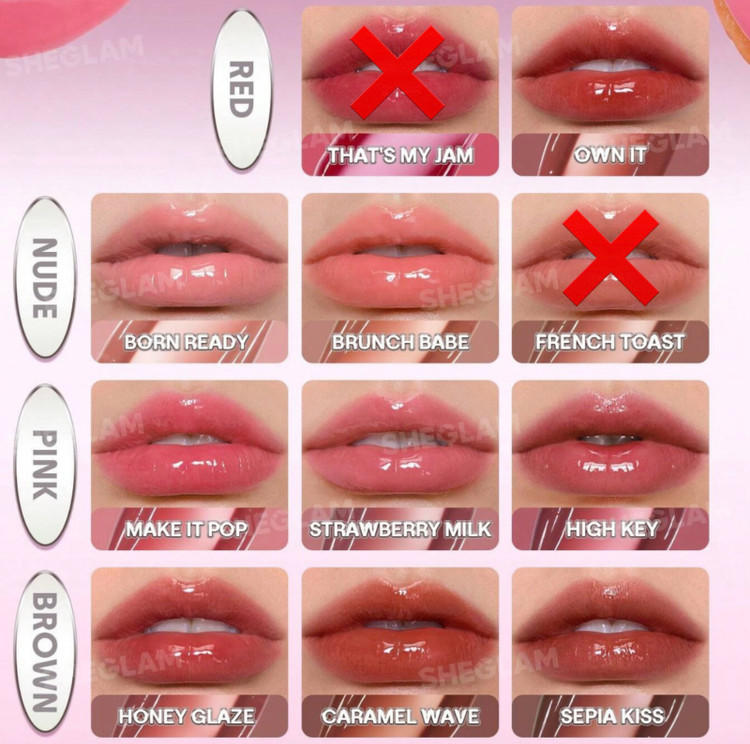 🍓لیپ گلاس اورجینال ضد آب شیگلم (Sheglam)مدل Glass Lock Air Gloss