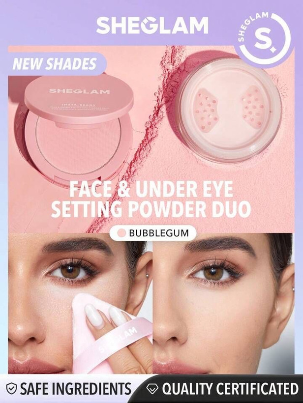 🎀پودرفیکس اورجینال دو طبقه شیگلم(Sheglam)مدل«Bubblegum»