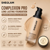 🍰کرم پودر اورجینال شیشه ای شیگلم(SHEGLAM) بادوام و مات مدل Complexion Pro