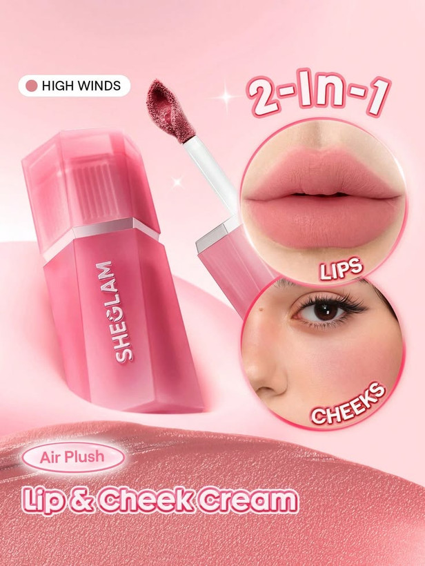 🍓موس لب و گونه اورجینال شیگلم Sheglam Air Plush Lip & Cheek Mousse